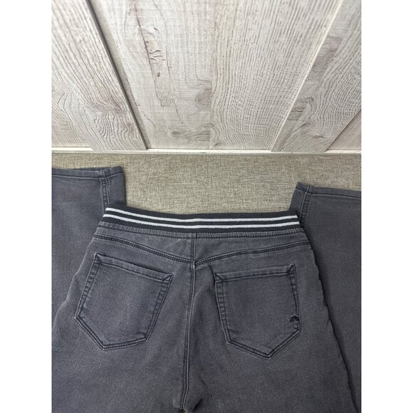 Jordache Girls Black Skinny Jeans With Striped Elastic Waistband Size 14 Slim - Picture 3 of 8